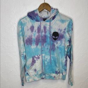 Tie-Dye Kids Hoodie with Alien Patch